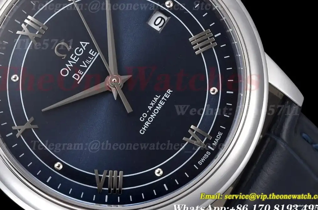 LE Blue Line Men's 39.5MM GDF MY8215 Co-Axial De Ville SS 0328